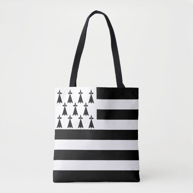 Tote Bag Drapeau breton patriotique (Devant)