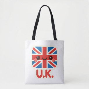 Tote Bag Drapeau britannique de Kawaii - Design britannique