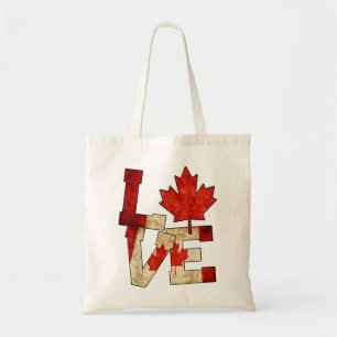 Tote Bag Drapeau canadien patriotique Canada Love Maple Lea
