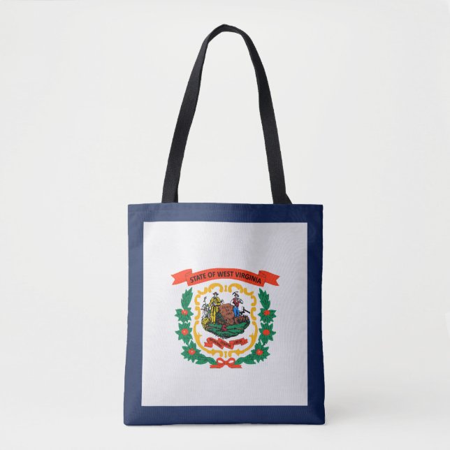 Tote Bag Drapeau cool De L'État De Virginie Occidentale (Devant)
