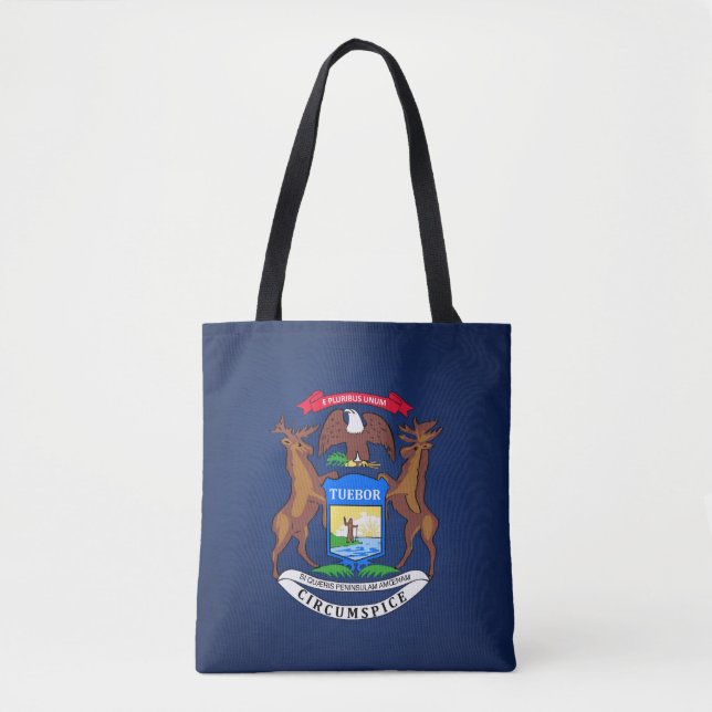 Tote Bag Drapeau cool De L'État Du Michigan (Devant)
