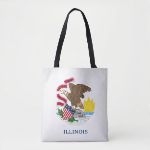 Tote Bag Drapeau cool De L'Illinois