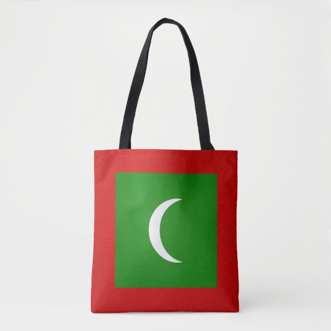 Tote Bag Drapeau cool des Maldives (Devant)