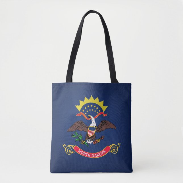 Tote Bag Drapeau cool Du Dakota Du Nord (Devant)