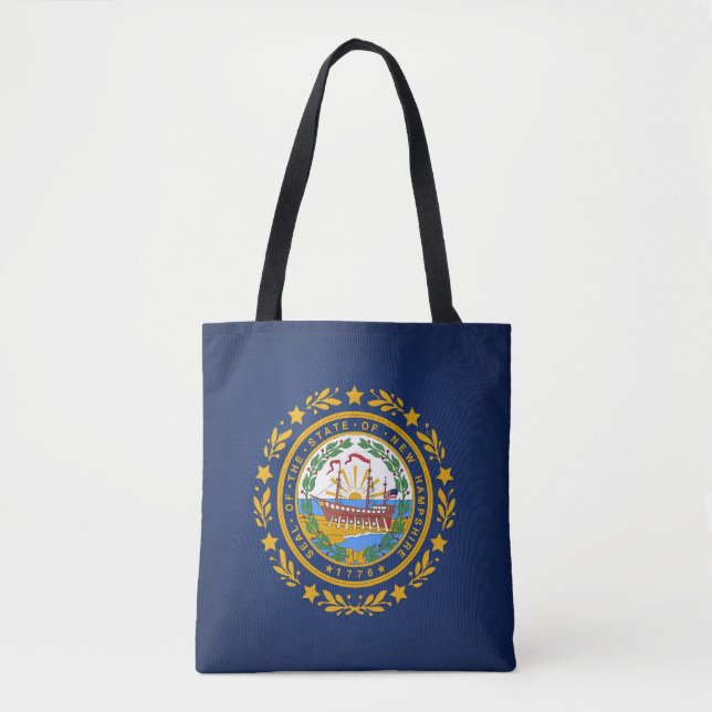 Tote Bag Drapeau cool État Du New Hampshire (Devant)