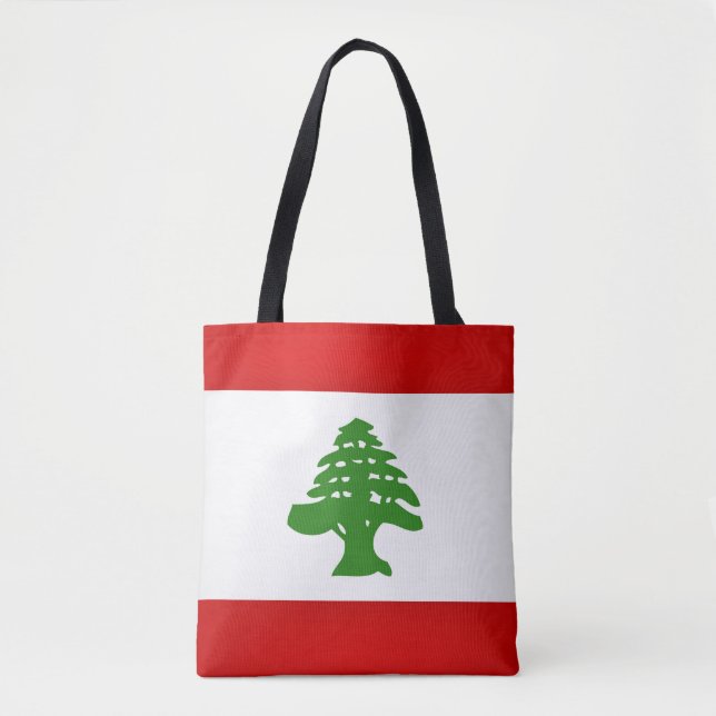 Tote Bag Drapeau cool Liban (Devant)