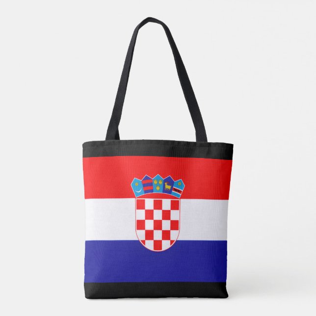 Tote Bag Drapeau Croate, Drapeau de la Croatie (Dos)