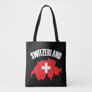 Tote Bag Drapeau de carte Suisse