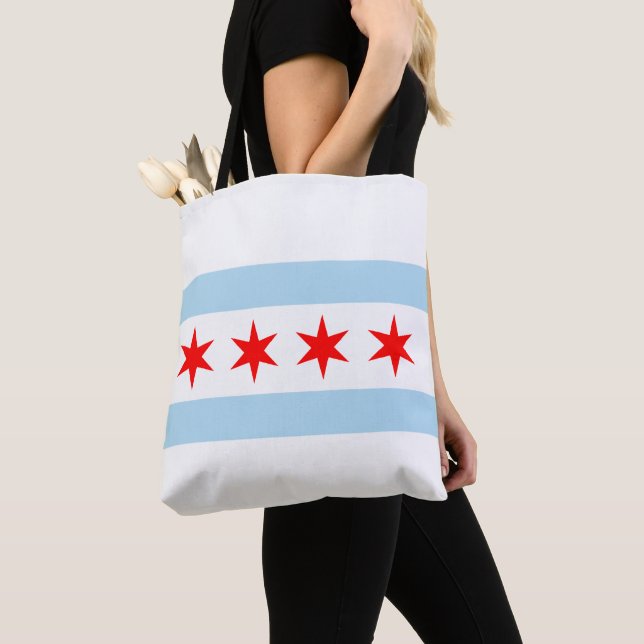Tote Bag Drapeau de Chicago (De près)