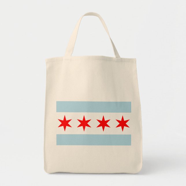 Tote Bag Drapeau de Chicago, Illinois (Devant)
