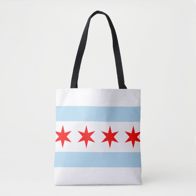 Tote Bag Drapeau de Chicago, Illinois (Devant)