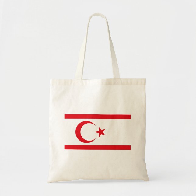 Tote Bag Drapeau de Chypre du Nord (Devant)
