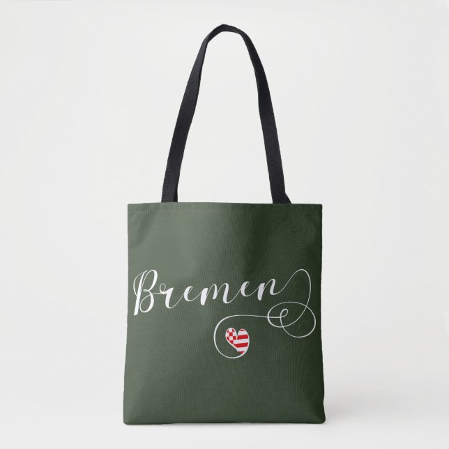 Tote Bag Drapeau de coeur de Brême, Allemagne (Devant)