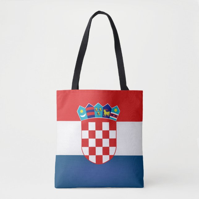 Tote Bag Drapeau de Croatie cool (Devant)