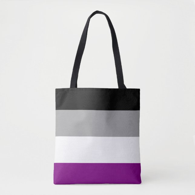 Tote Bag Drapeau de fierté asexué (Devant)