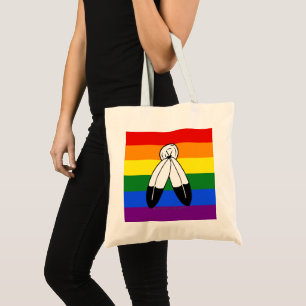Tote Bag Drapeau de fierté bispirituel de SlipperyJoe's sym