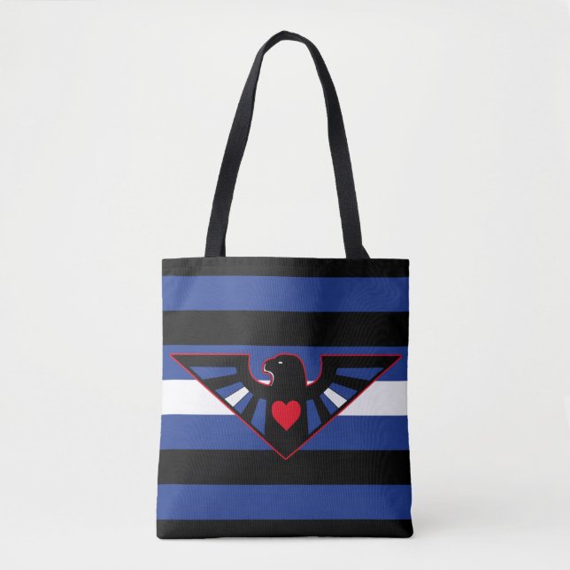 Tote Bag Drapeau de fierté d'aigle en cuir (Devant)