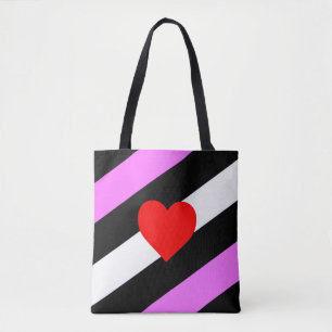 Tote Bag Drapeau de fierté de fille de cuir