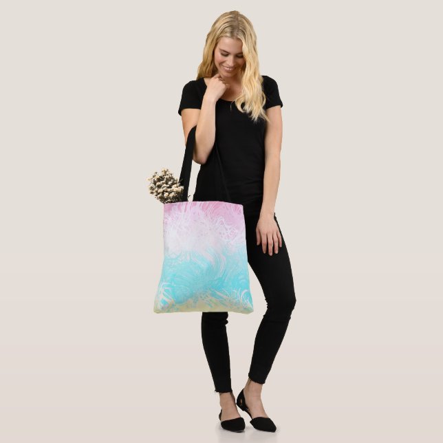 Tote Bag Drapeau de fierté Genderflux abstrait bohème tourb (Sur le modèle)