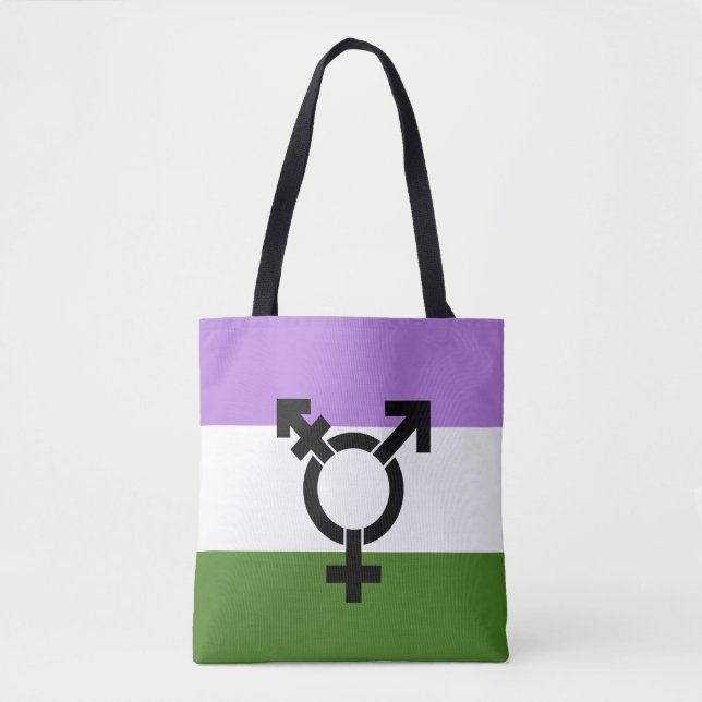 Tote Bag Drapeau de fierté genderqueer (Devant)