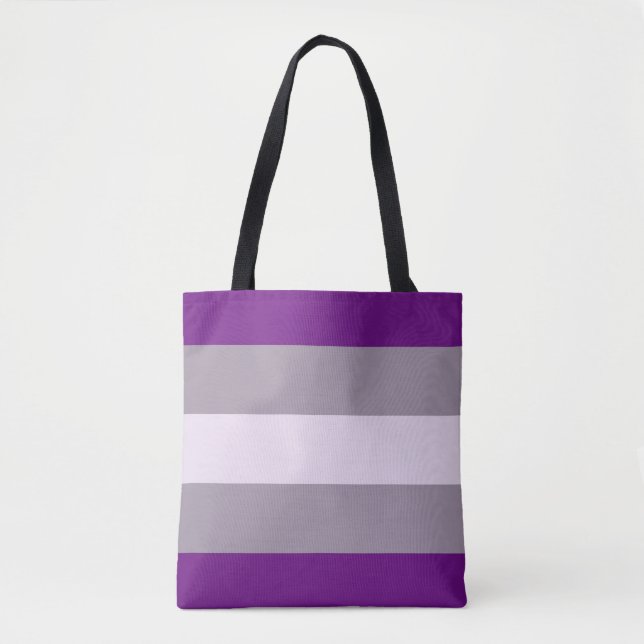 Tote Bag Drapeau de fierté grise sexuelle (Devant)