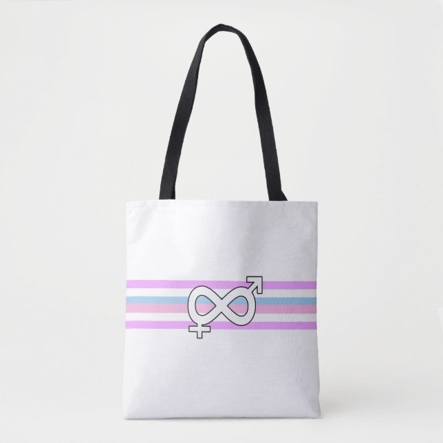 Tote Bag Drapeau de fierté intersexe (Devant)