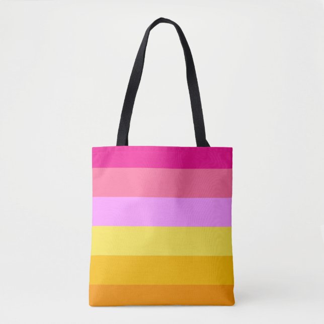 Tote Bag Drapeau de fierté lesbienne (Aube) (Devant)