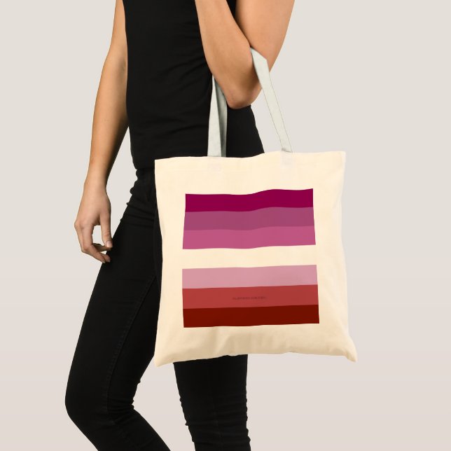 Tote Bag Drapeau de fierté lesbienne de SlipperyJoe's fémin (Devant (produit))