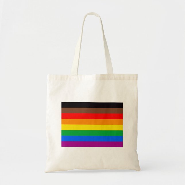 Tote Bag Drapeau de fierté LGBTQ (8 bandes) (Devant)