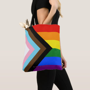 Tote Bag Drapeau de fierté Progress Pride de SlipperyJoe si