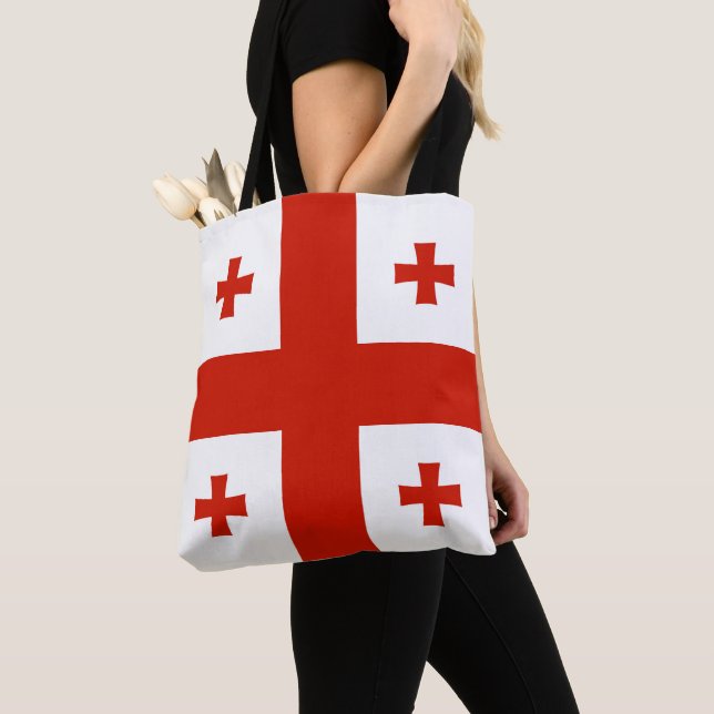Tote Bag Drapeau de Géorgie (De près)