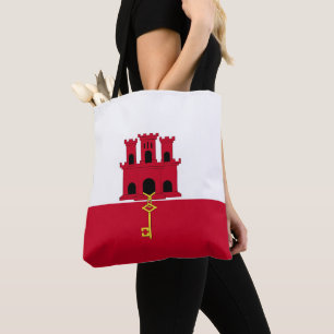 Tote Bag Drapeau de Gibraltar