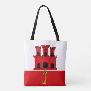 Tote Bag Drapeau de Gibraltar