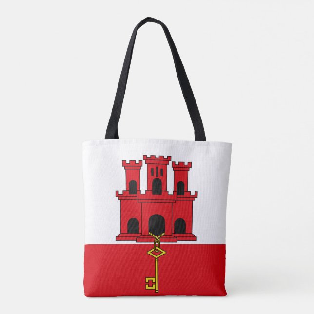 Tote Bag Drapeau de Gibraltar (Dos)