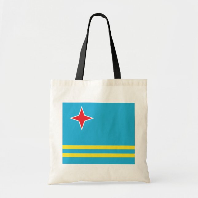 Tote Bag Drapeau de haute qualité d'Aruba (Devant)