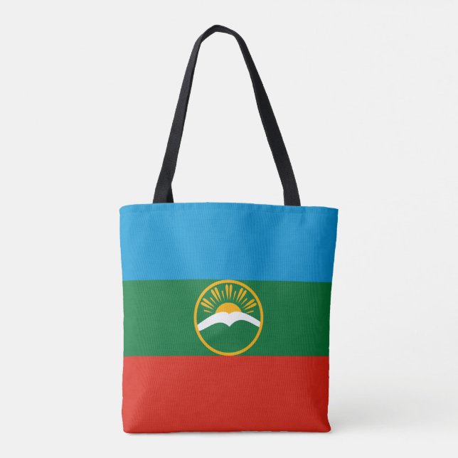 Tote Bag Drapeau de Karatchaïévo-Tcherkessie (Dos)