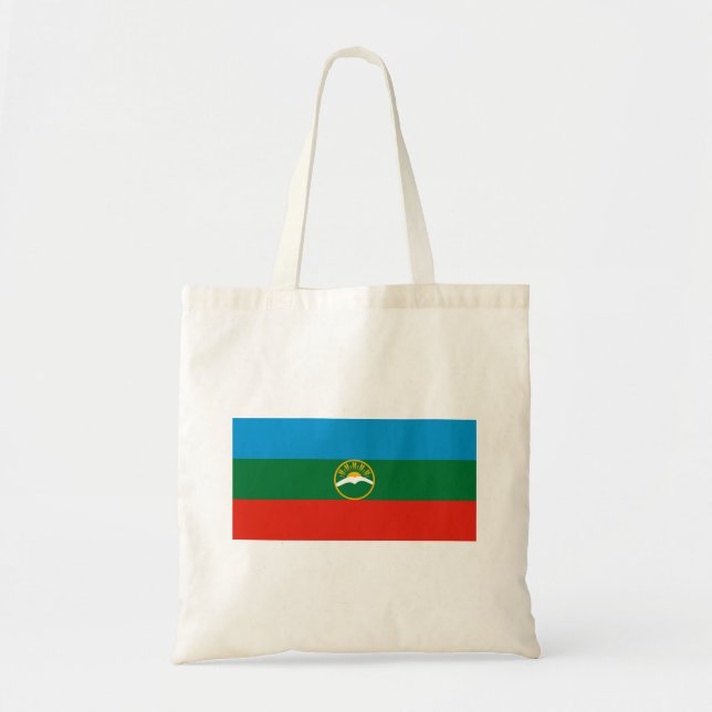 Tote Bag Drapeau de Karatchaïévo-Tcherkessie (Devant)