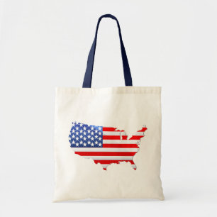 Tote Bag Drapeau de la carte patriotique des USA