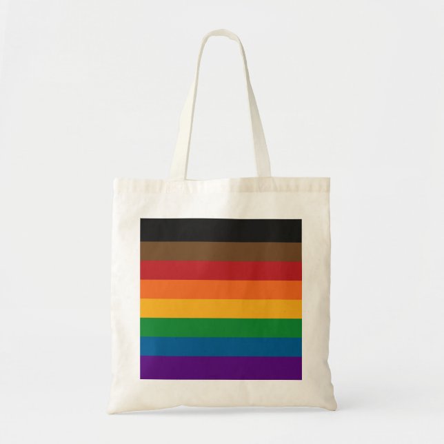 Tote Bag Drapeau de la Fierté arc-en-ciel sans joint (Devant)
