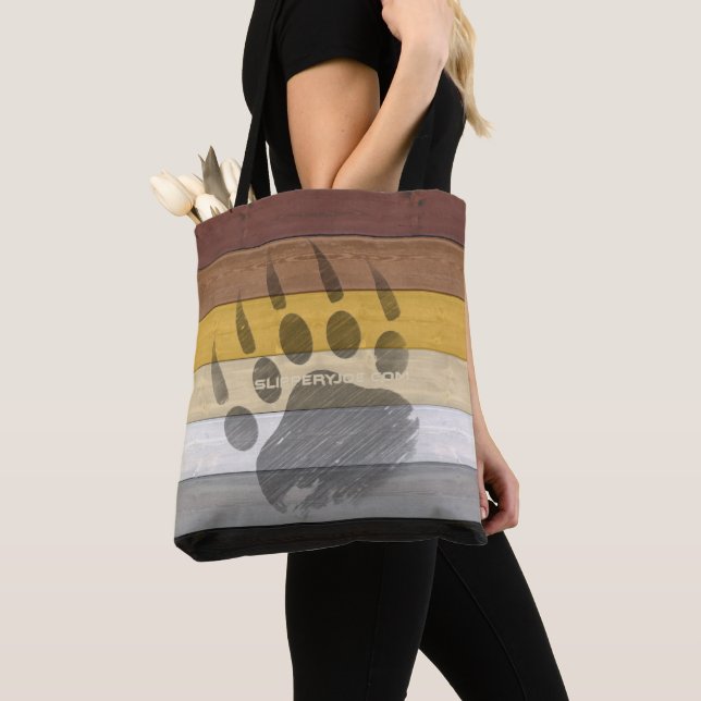 Tote Bag drapeau de la fierté des ours de SlipperyJoe's tex (De près)