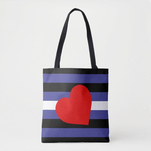 Tote Bag Drapeau de la Fierté en cuir (Devant)