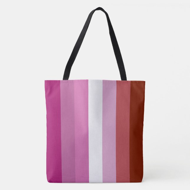 Tote Bag Drapeau de la fierté lesbienne (Devant)