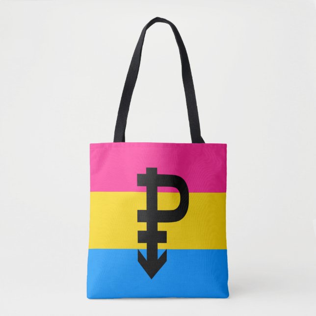 Tote Bag Drapeau de la fierté Pansexual (Devant)