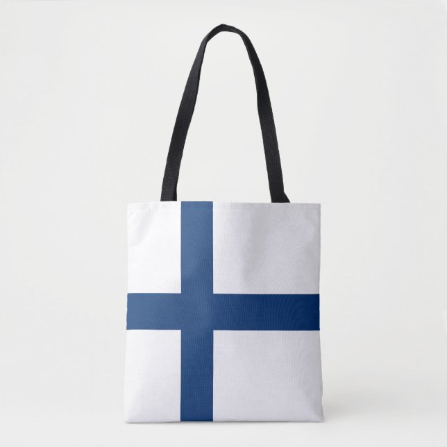 Tote Bag Drapeau de la Finlande (Devant)