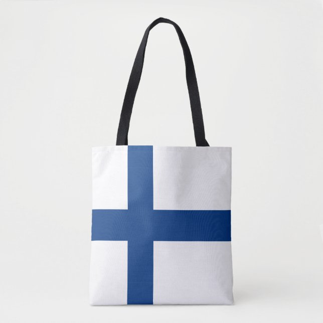 Tote Bag Drapeau de la Finlande Fourre-tout (Devant)