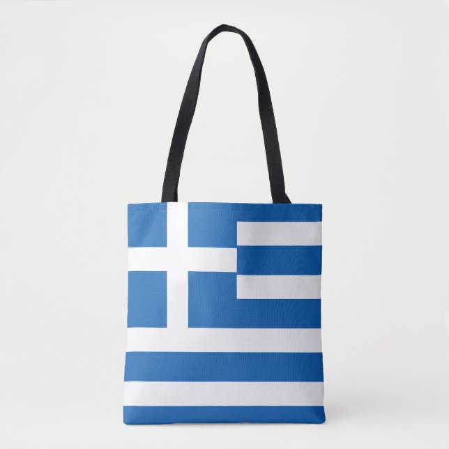 Tote Bag Drapeau de la Grèce (Devant)