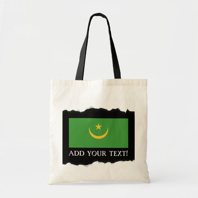 Tote Bag Drapeau de la Mauritanie (Devant)