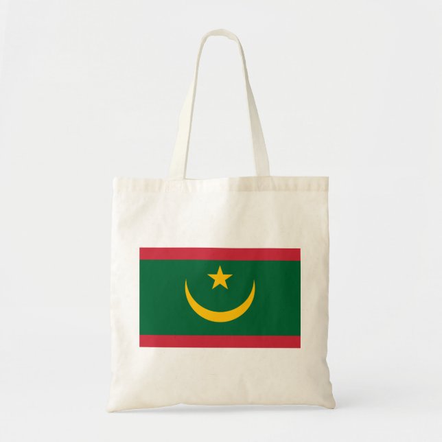 Tote Bag Drapeau de la Mauritanie (Devant)
