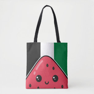 Tote Bag Drapeau de la Palestine mignonne avec Palestin san