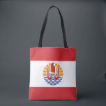 Tote Bag Drapeau de la Polynésie française<br><div class="desc">Drapeau patriotique de la Polynésie française.</div>